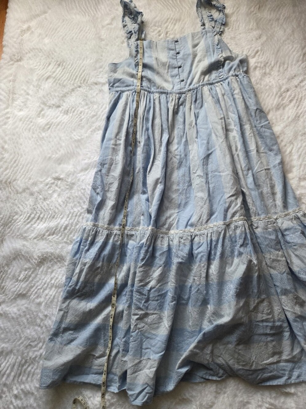 LoveShackFancy Light Blue Ruffled Strap Sundress - Picture 7 of 16